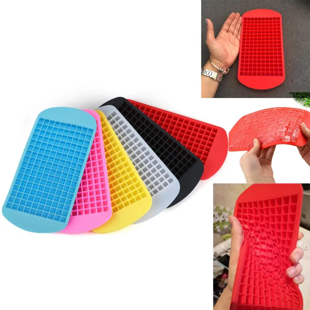 

160 Grids Silicone Ice Cube Tray Fruit Ice Candy Bar Maker DIY Creative Small Ice Cream Cube Mold Party Square Kitchen Accessory