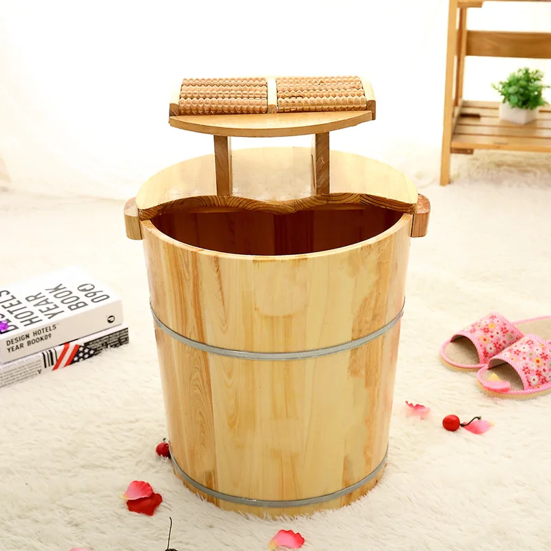 Новинка 2019 40 см цельная деревянная пузырьковая бочка для ног спа педикюр ванна