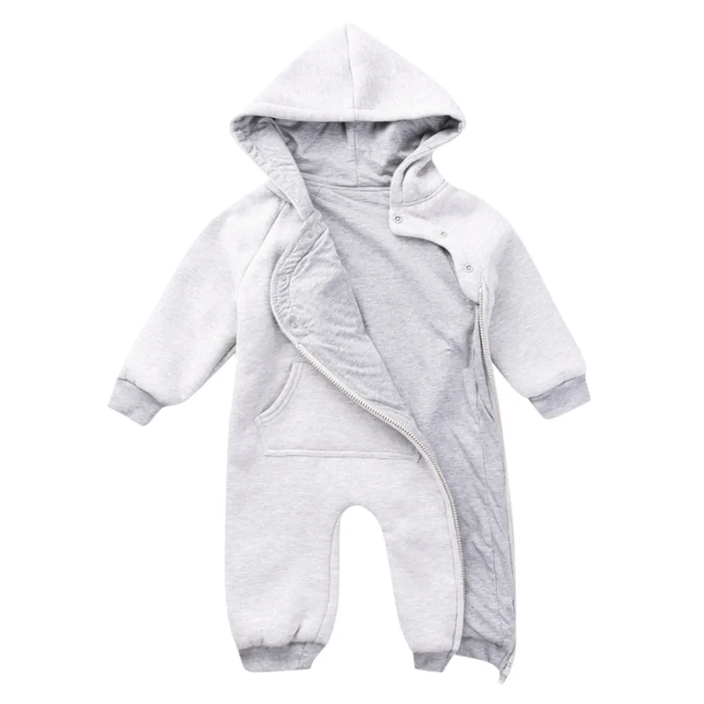 Newborn Infant Baby Boy Girl Autumn Winter Hoodie Zipper Jumpsuit kombinezon dziecko baby costume Fashion Romper Clothes |