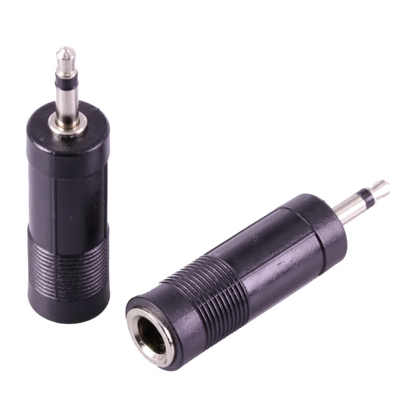 

100pcs/lot 3.5mm Mono Male Plug to 6.35mm Mono Female Jack Socket 3.5mm Plug to 6.35mm Jack Audio Connector Wholesales