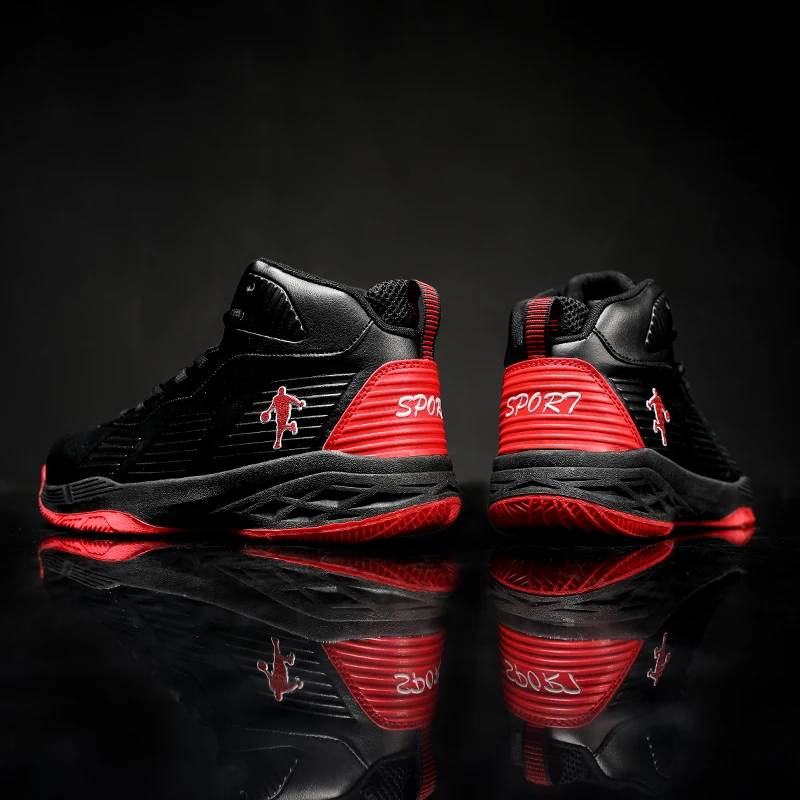 Мужская спортивная баскетбольная обувь ударопрочные высокие баскетбольные