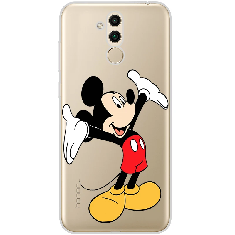 Чехол для huawei P10 Lite P20 Pro прозрачный мягкий силиконовый чехол с Микки и Минни Маус P