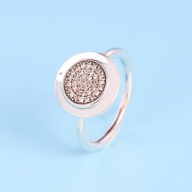 

Женское кольцо pandora из серебра 925 пробы, с фирменным кристаллом