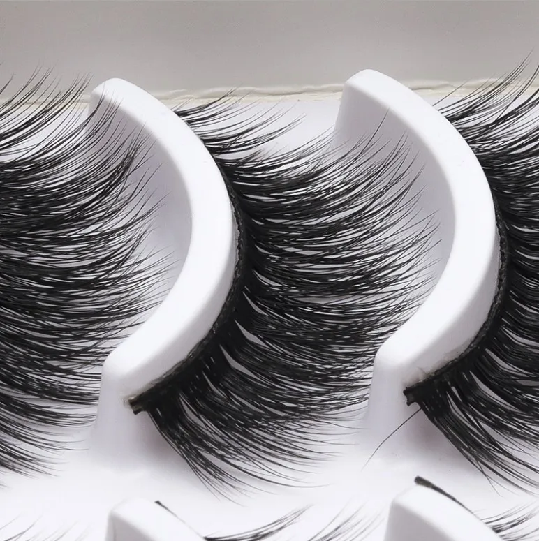 Новые 10 пар ручной работы 3d норковые ресницы короткие накладные крест грязные
