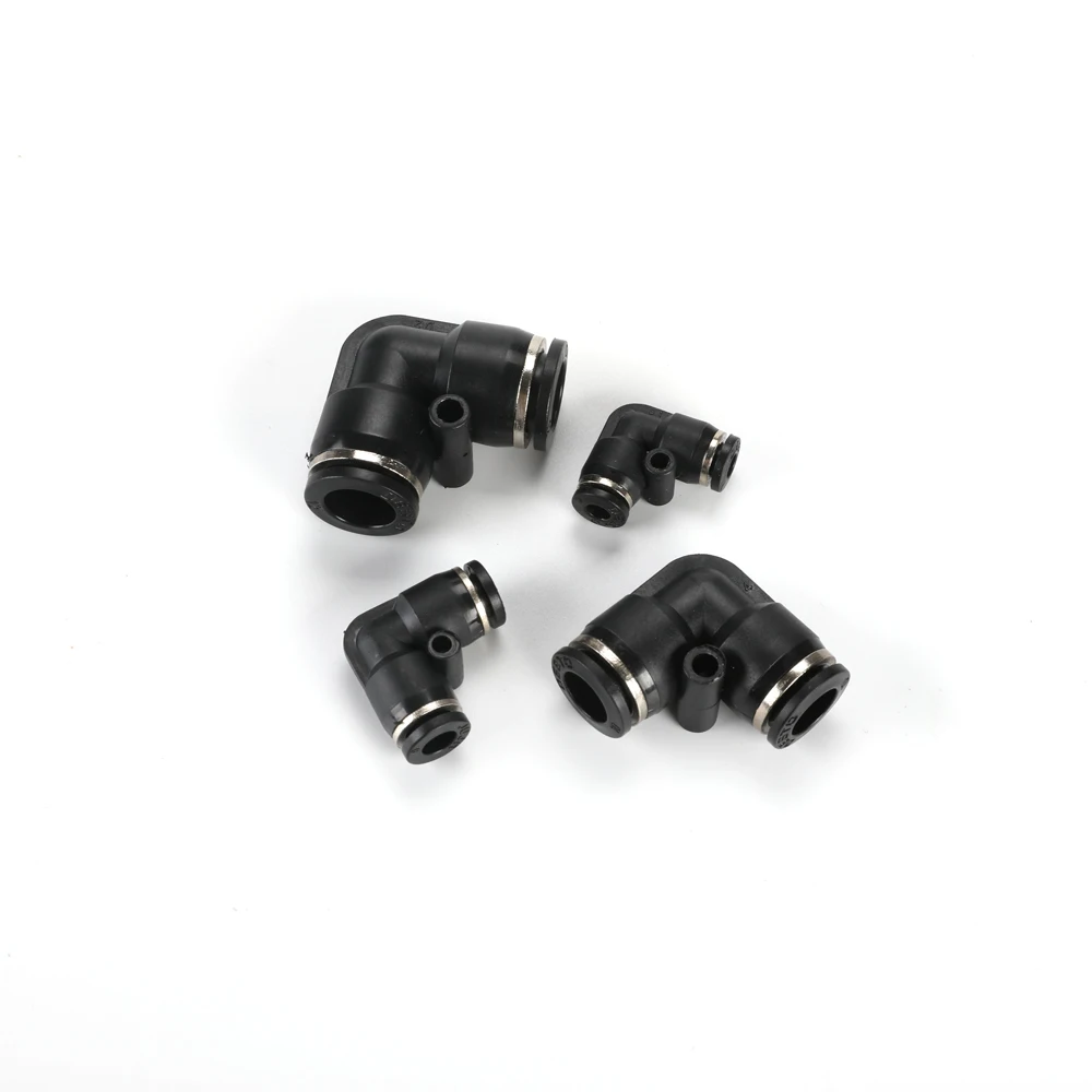 10 шт. L-образный пневматический пластиковый быстроразъемный штуцер с наружным