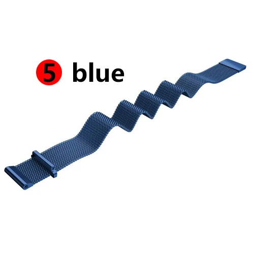blue 5 22 мм ремешок для часов samsung galaxy watch 46 мм 42 active 2 gear S3 Frontier ремешок Milanese amazfit bip 20 huawei watch GT ремешок - Цвет ремешка: blue 5