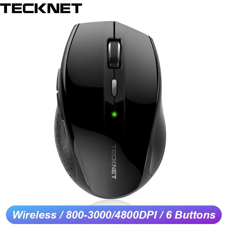 TeckNet Computer Wireless Gaming Mouse 6 Buttons 2400 DPI Mause 2.4G Receiver USB Optical Ergonomic Gamer For Lap | Компьютеры и офис