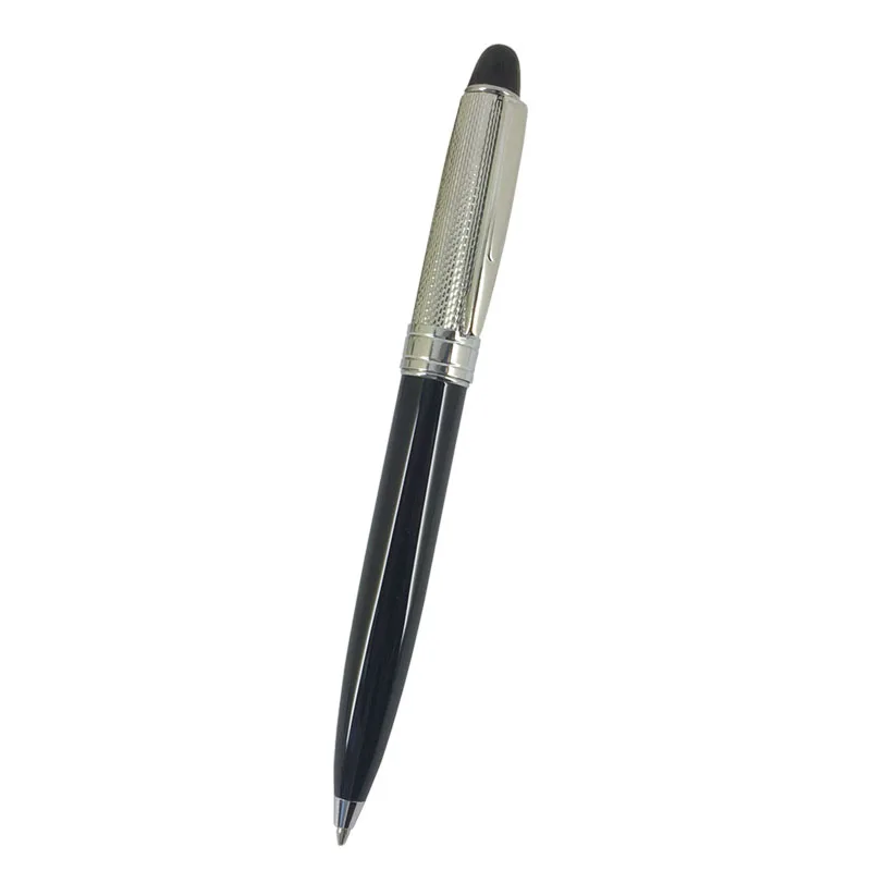 

ACMECN New Arrival Metal Ball Pen with Thread Cap Black Pen Classic Unisex Writing Ballpoint Pen for Christams Gifts