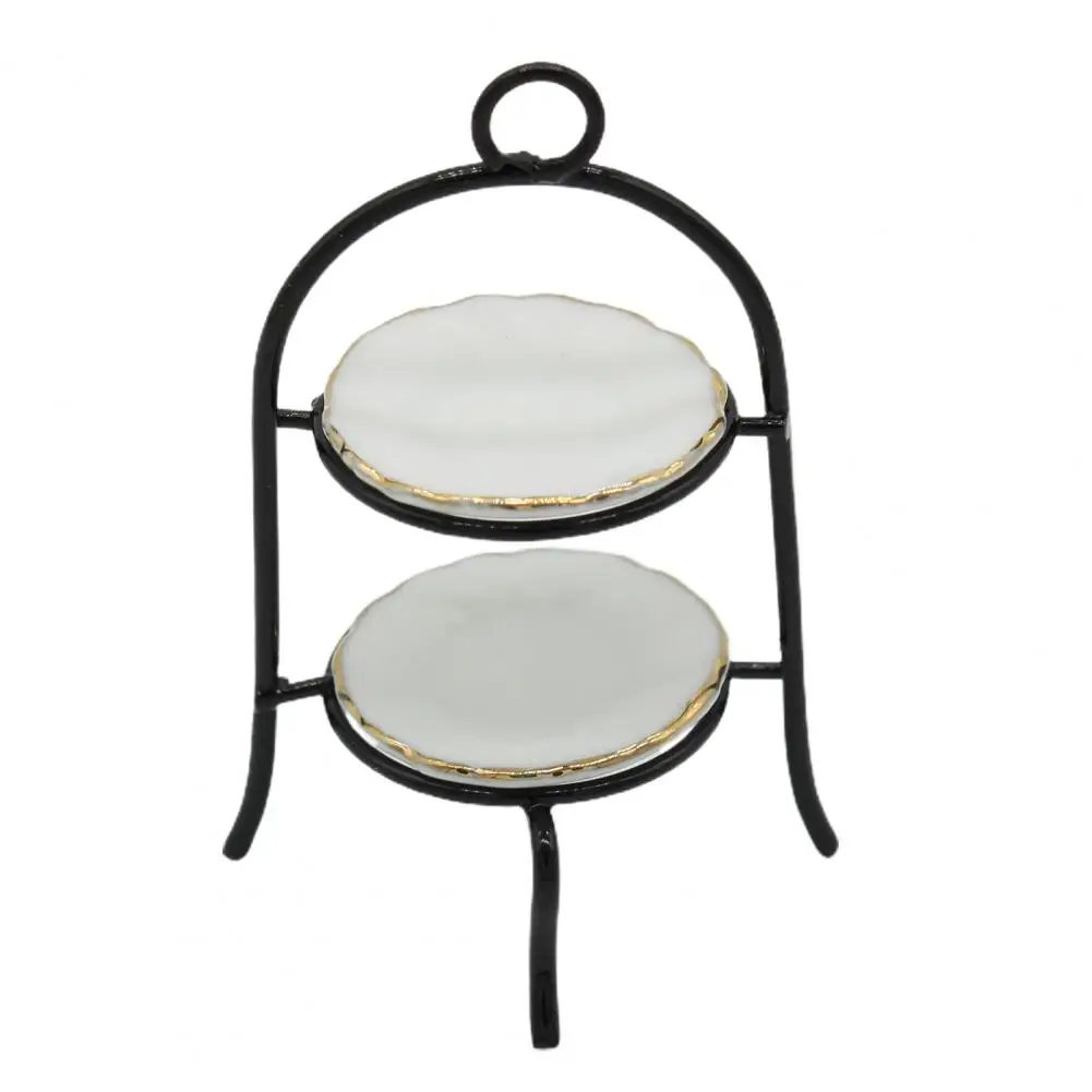 

70% Dropshipping!!1/12 Cake Stand Miniature DIY Decoration Metal Dollhouse Display Cake Stand for Decor