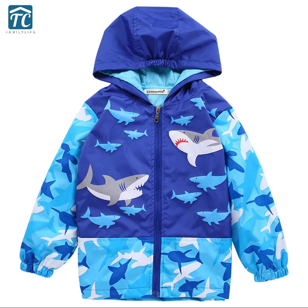Детская куртка с принтом весенний Водонепроницаемый непромокаемый мужской