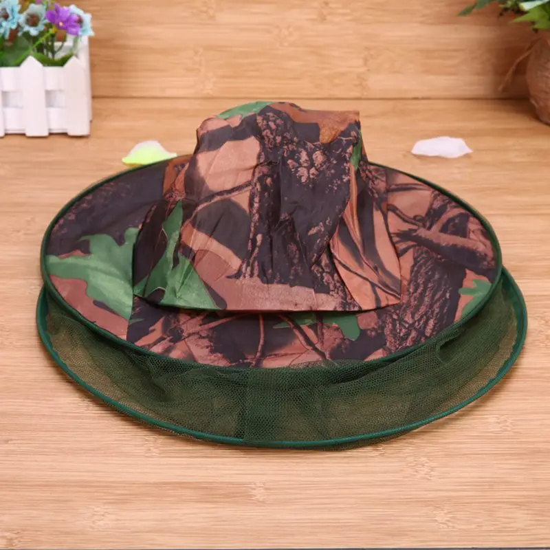 Camouflage Fishing Hat Bee keeping Insects Mosquito Net Prevention Cap Mesh Outdoor Sunshade Lone Neck Head Cover |