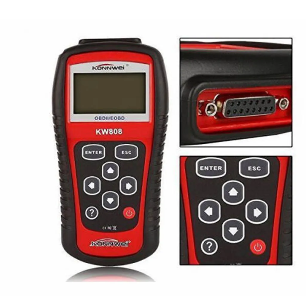 Konnwei KW808 автомобильный код неисправности OBD2 диагностический сканер EOBD MIL сброс ридер США автомобильные аксессуары многоязычный KW808 автоматический сканер