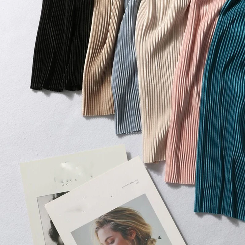 Юбка женская однотонная плиссированная с широкими штанинами вискозная