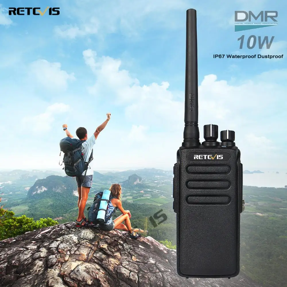 10 Вт RT81 Pации Цифровой/Аналоговый Retevis IP67 Водонепроницаемая Пыле DMR32CH UHF 400 470 МГц VOX