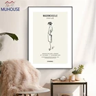 Современный модный плакат с рисунком Коко и мадемуазель леди, настенная Картина на холсте для девочек, украшение для спальни, эстетический домашний декор