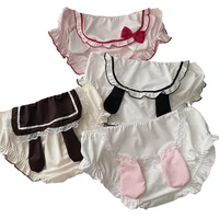 japanese kawaii rabbit ears white panties women pink underwear milk silk cute bow lace briefs ladies lingerie underpanties pack