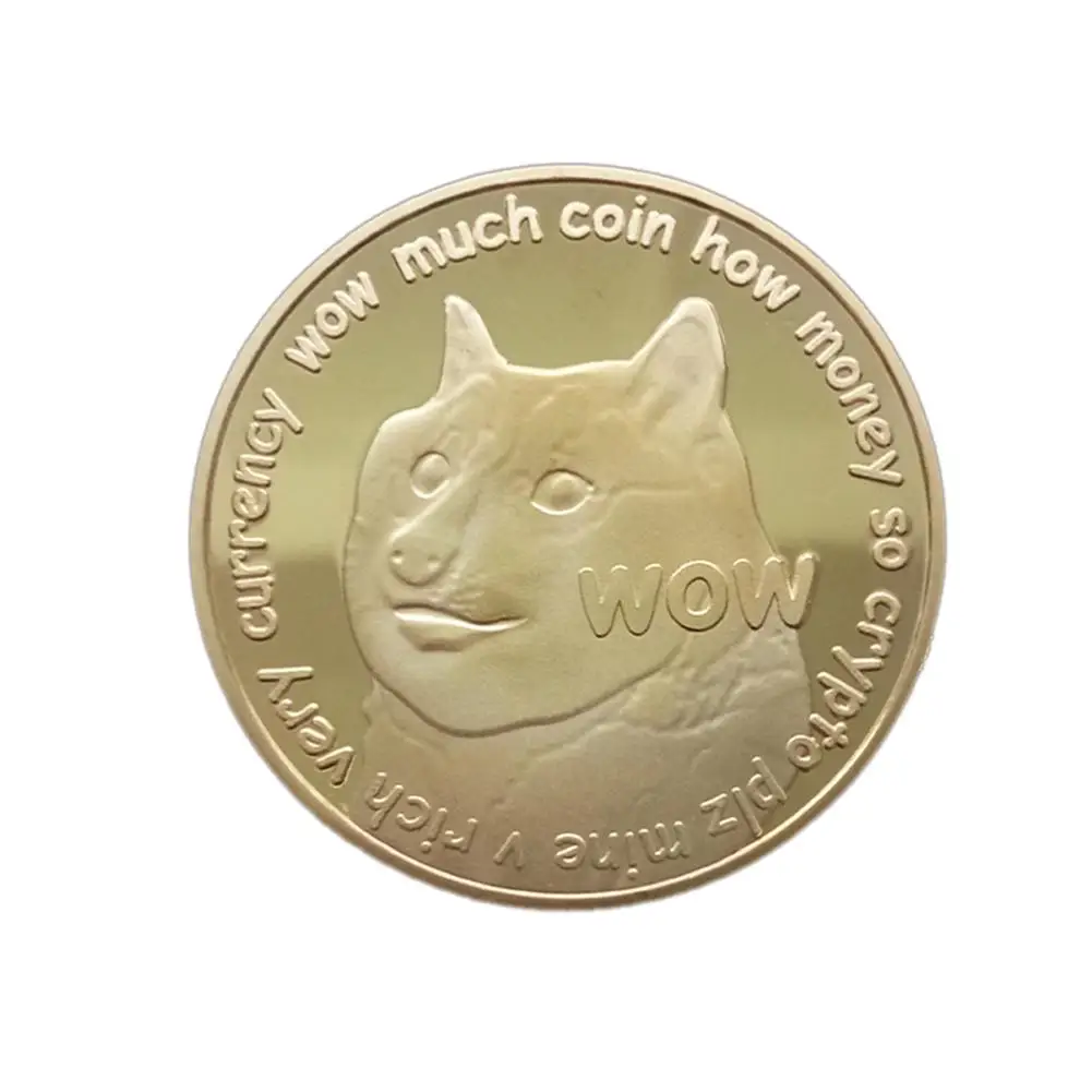 1 шт Dogecoin памятная монета виртуальная валюта Золотая Горячая DOGE художественная