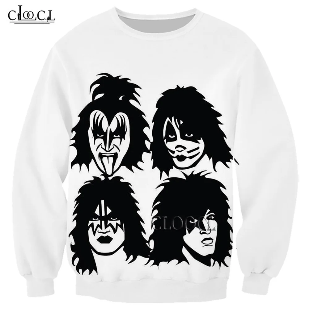 

CLOOCL Fashion Mens Women Newest Rock Singer KISS Band 3D Print Sweatshirt Harajuku Autumn Streetwear Casual Tracksuit