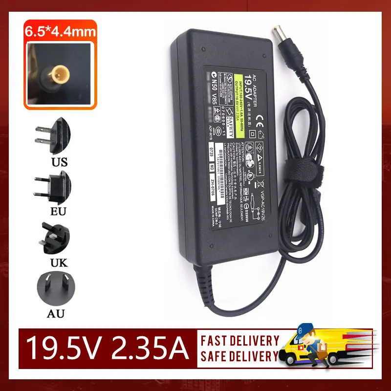 

19.5V 2.35A 6.5*4.4MM 45W Adapter For Sony ACDP-045S02 ACDP-045S03 Power Supply