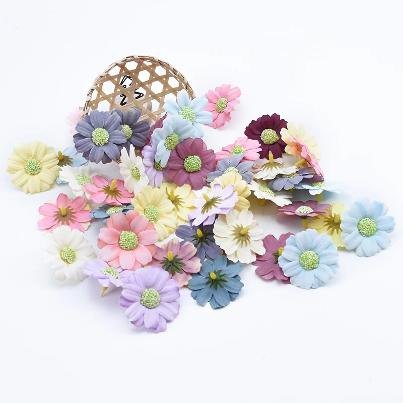 

20 шт., разноцветные свадебные декоративные цветы