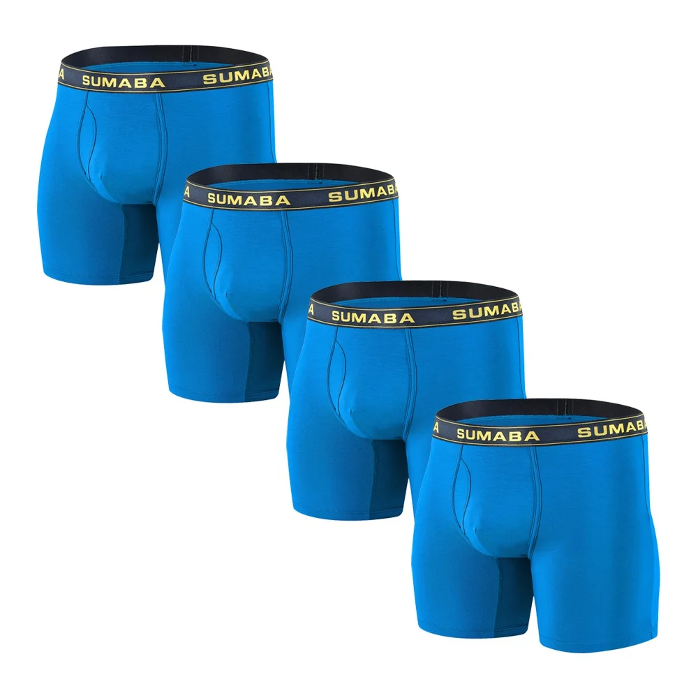 

Трусы-боксеры мужские, однотонные, дышащие, 4 шт./лот