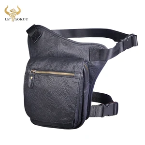 Мужская маленькая дорожная сумка-мессенджер из натуральной кожи, черная забавная поясная сумка, модель 2020, 6915