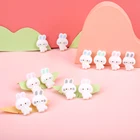 50 шт., силиконовые бусины-кролики для прорезывания зубов