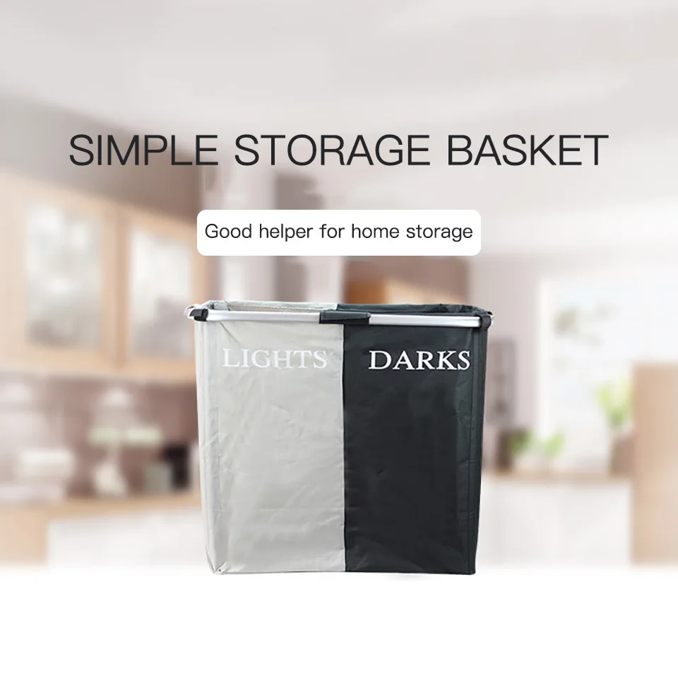 Складная корзина для хранения грязной одежды сумка чехлов с 3 ячейками