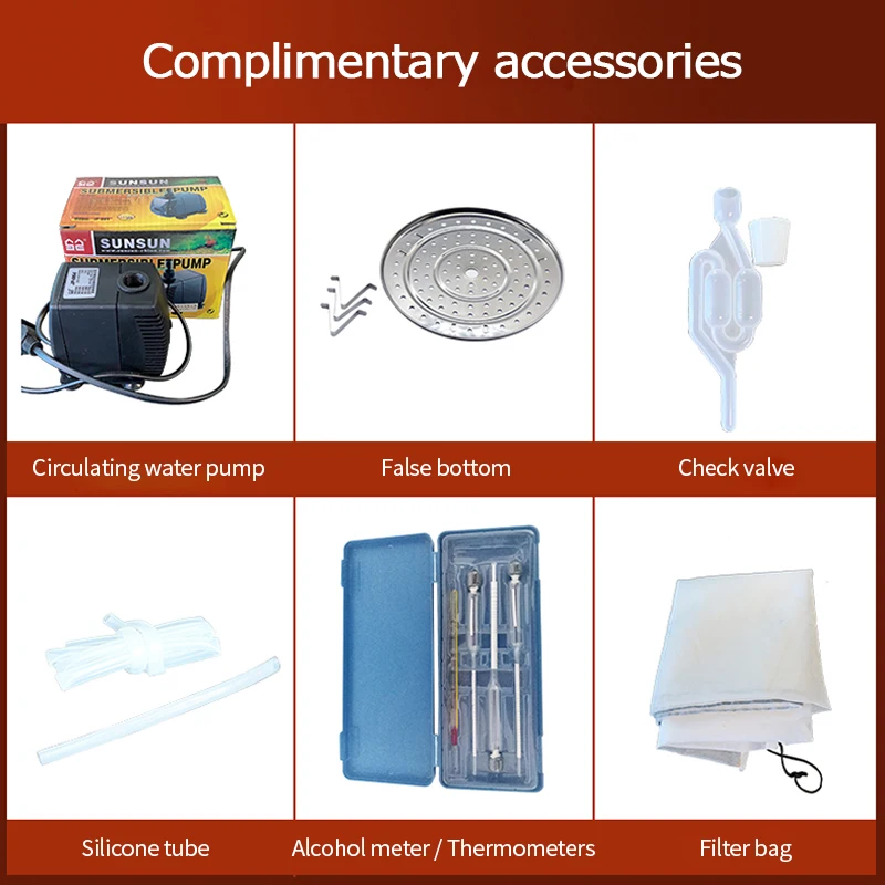 5 галлонов/20 л самогон для домашнего пивоварения ручной дистиллятор из красной