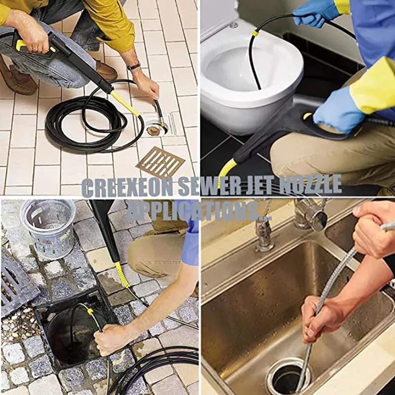 

High-pressure water hose with nozzle Drain and Pipe Cleaning Hose Kit withAdapterFor Karcher K2K3K4K5K6K7 andLavor Water sprayer