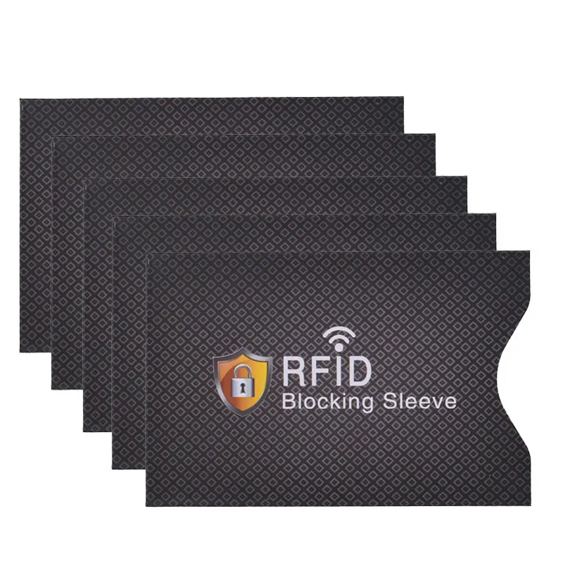 Защитный чехол для банковских карт, с rfid-блокировкой, NFC, для мужчин и женщин - изображение
