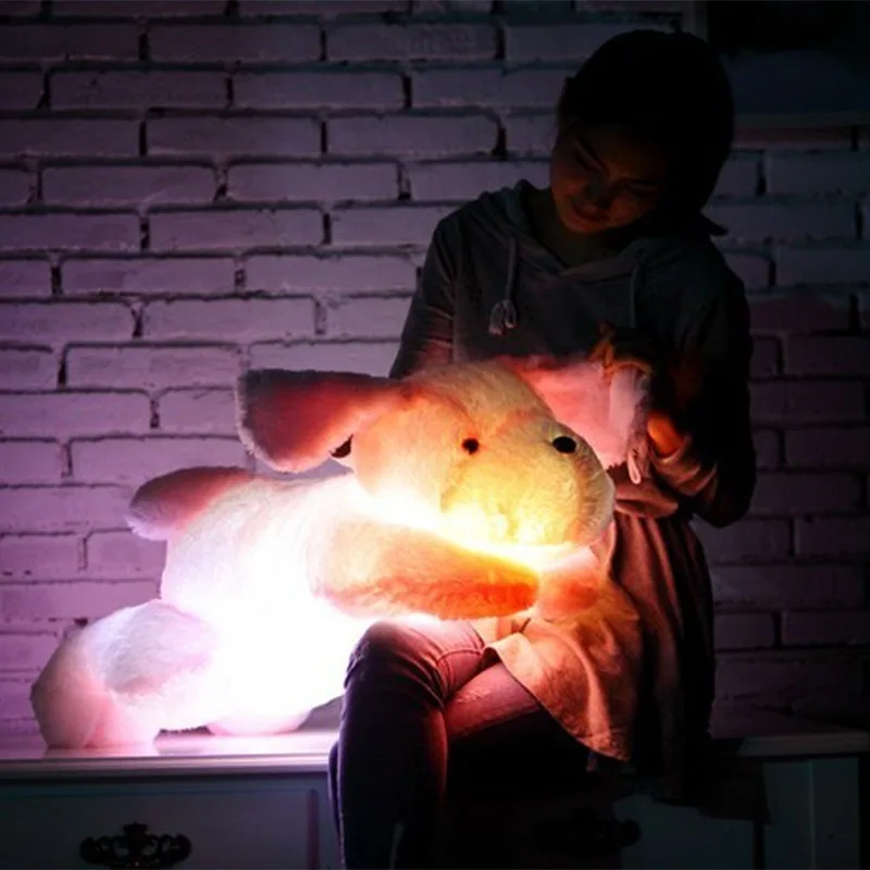 

30/50cm LED Glowing Dog Plush Toy Big Size Flashing LED Light Puppy Toy Luminous Cute Dog Doll Stuffed Kids Doll Baby Birthday