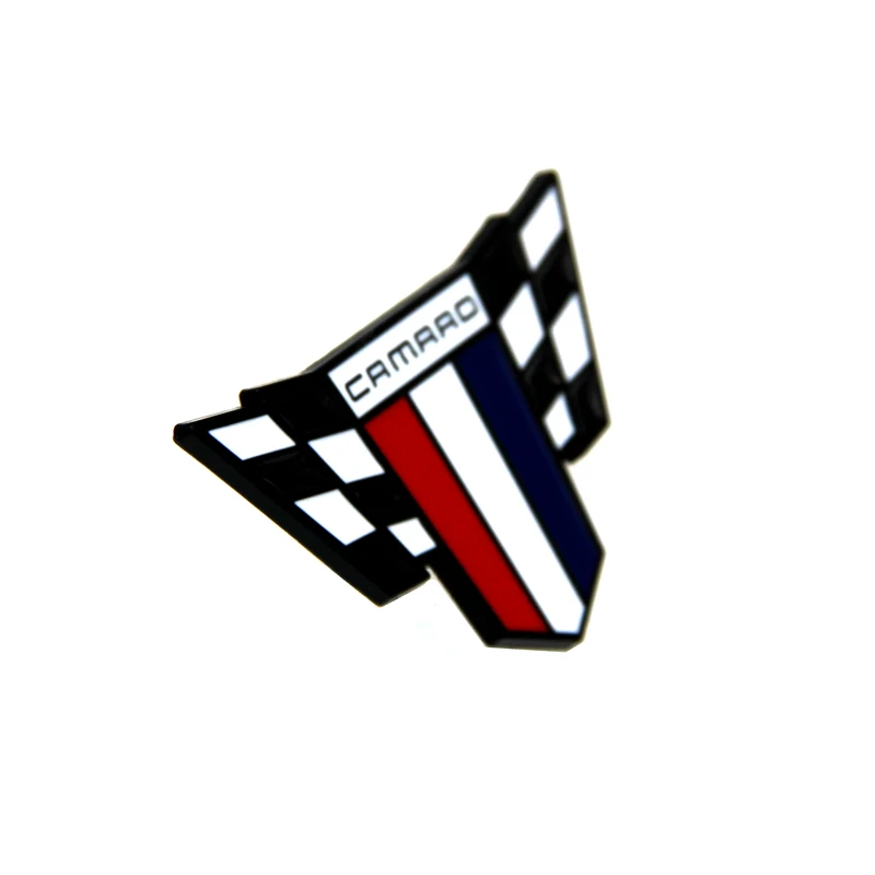 1x 3D хромированные наклейки для крыльев Camaro флаг левого и правого крыла Chevy RS SS ZL1