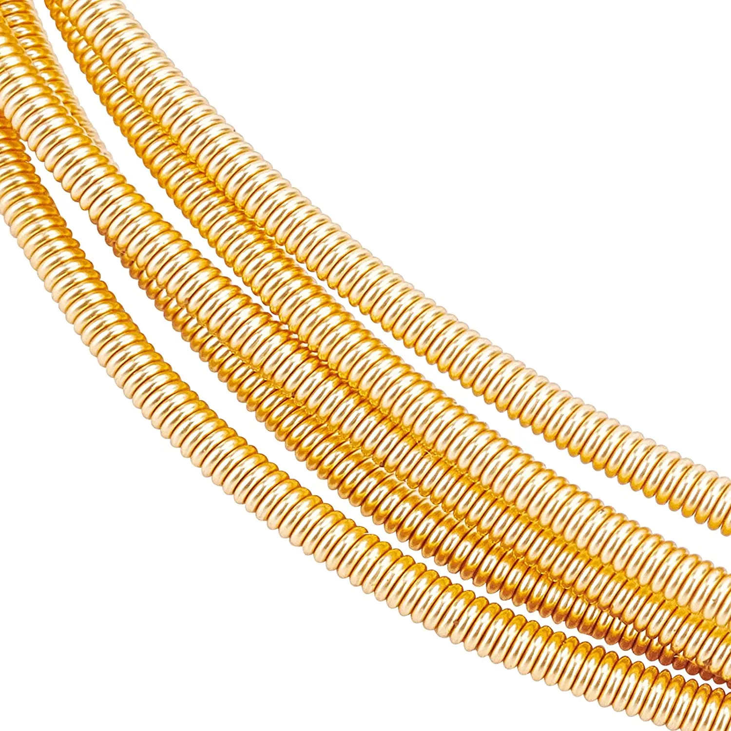 

5 Rolls 14 Gauge/1.6mm Gold Plated French Bullion Wire Spiral Copper Wire for Embroidery Beading Jewelry Making