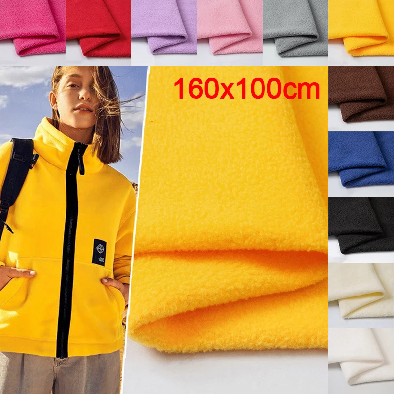 

100*160cm Polar Fleece Fabric Thick Cotton Soft Plush Velvet Fabric DIY Handmade