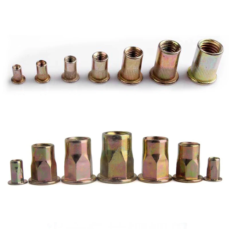 Набор гаек с плоской головкой из углеродистой стали 100 шт. | Инструменты