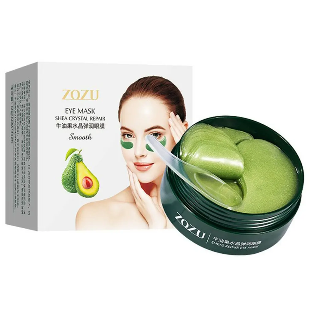 

60 Pcs Avocado Collagen Mask Natural Moisturizing Gel Eye Patches Remove Dark Circles Anti Age Eye Bag Wrinkle Skin Care