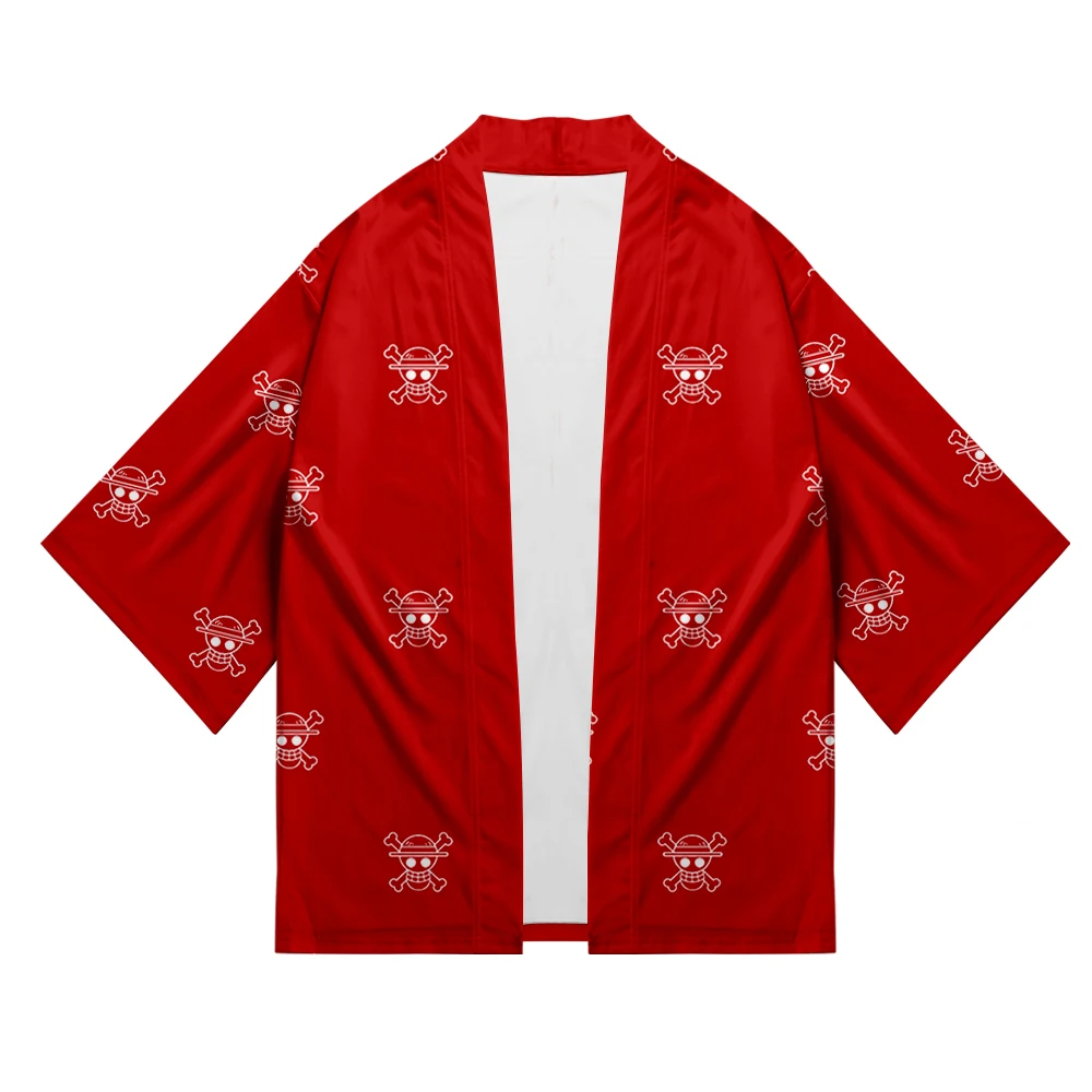 One Piece Japanese Kimono new print Luffy Cardigan Cosplay Shirt Summer Kawai One Piece Kimono cardigan samurai costume clothing