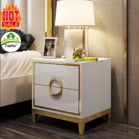 luxury nightstands bedside table with 2 solid wood drawer minimalist modern bedroom home furniture storage cabinet white black