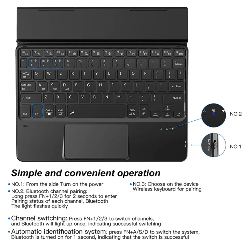 Чехол с Bluetooth-клавиатурой для CHUWI HI12 HI10 Plus клавиатура планшетного ПК функцией