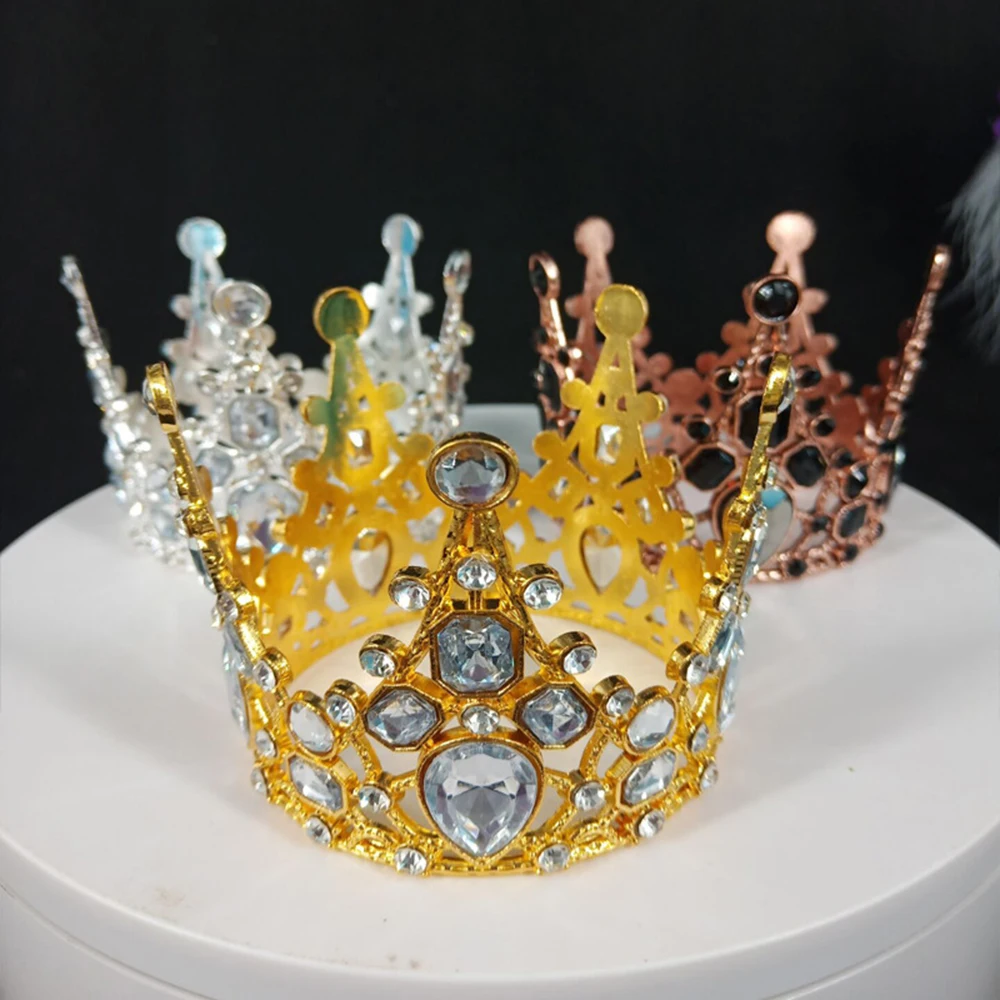 1 шт. тиара ювелирные изделия золото Цвет Корона торт головной убор с украшением в