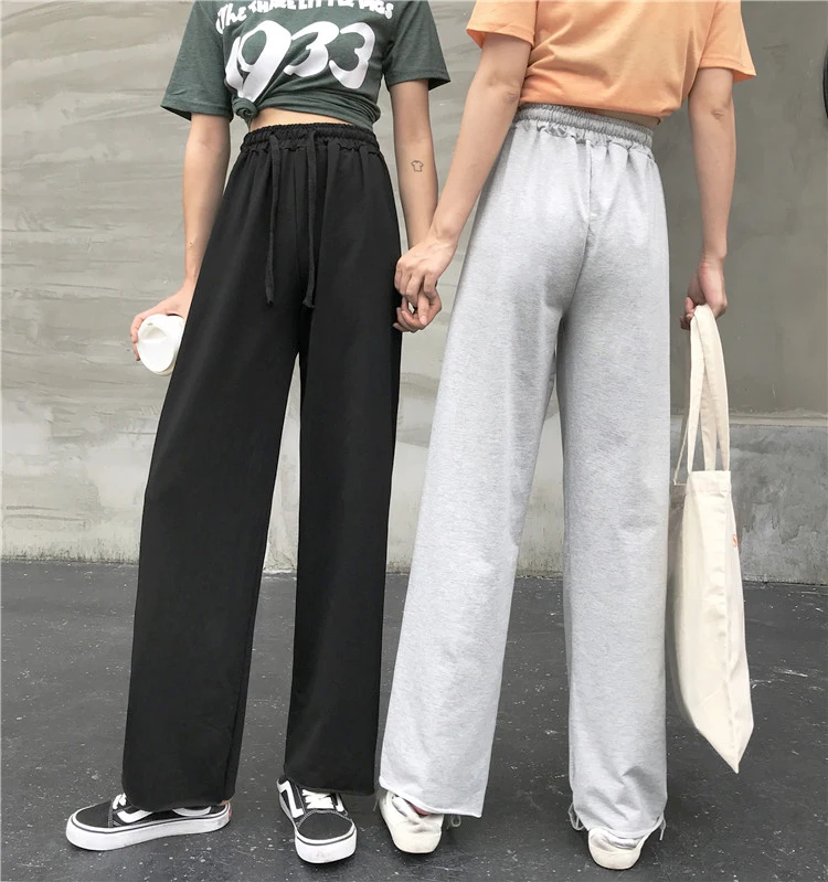 Летние новые стильные тонкие женские повседневные брюки в Корейском стиле с