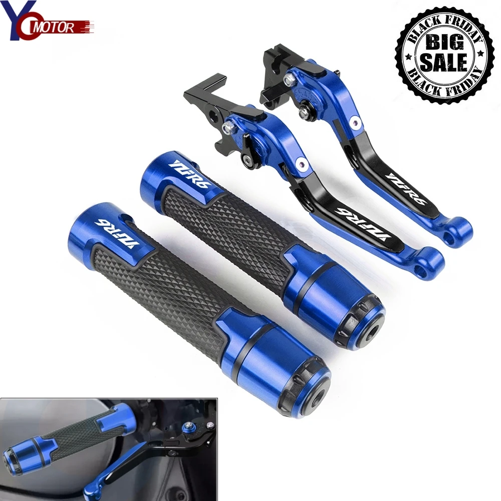 

For YAMAHA yzf YZF R6 2005-2016 2015 2014 2013 2012 2006 2007Motorcycle Brake Clutch Lever and Handle Grips YZFR1 YZF-R6 Handbar