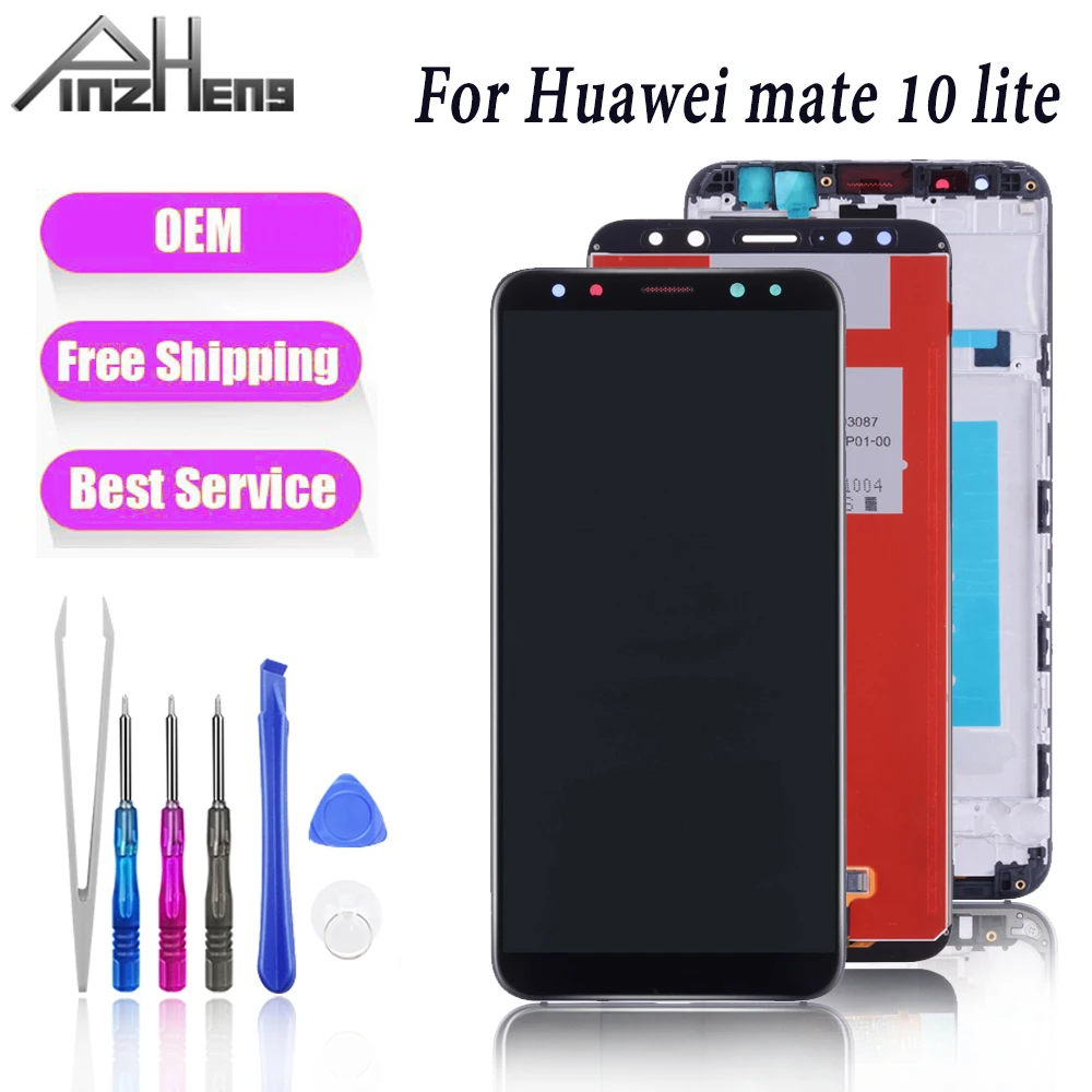 ЖК дисплей PINZHENG AAAA для Huawei Mate 10 Lite сенсорный дигитайзер в сборе|Экраны мобильных