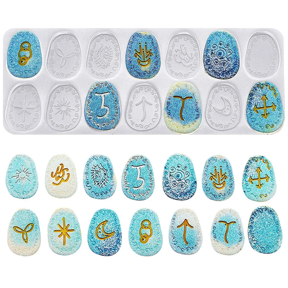 

Lune Rune Pendant Transparent Silicone Mould Decoration Epoxy Resin Mold Casting For DIY Jewellery Hand Making Crafts Supplies