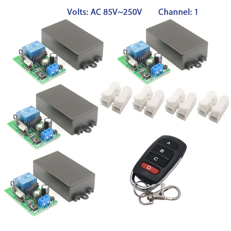 

Пульт дистанционного управления Wenqia, 433 МГц, 85-220 В, 1 канал