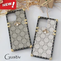 luxury vintage flowers pattern phone case for iphone 11 12 pro max x xs square phone case soft cover for iphone xr 12 mini