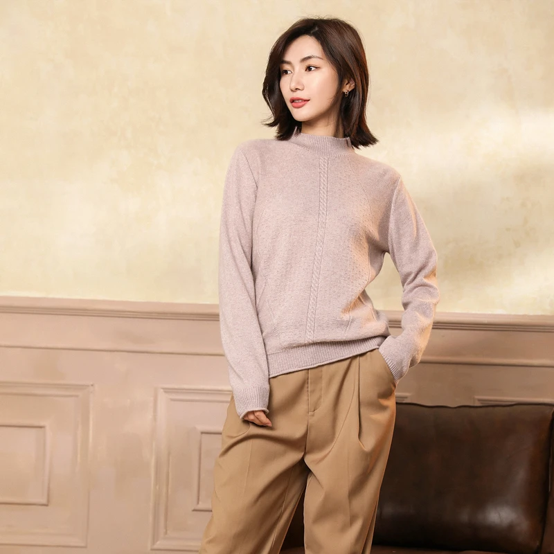 Женские свитера зима 100% кашемировый вязаный свитер Осенние Пуловеры