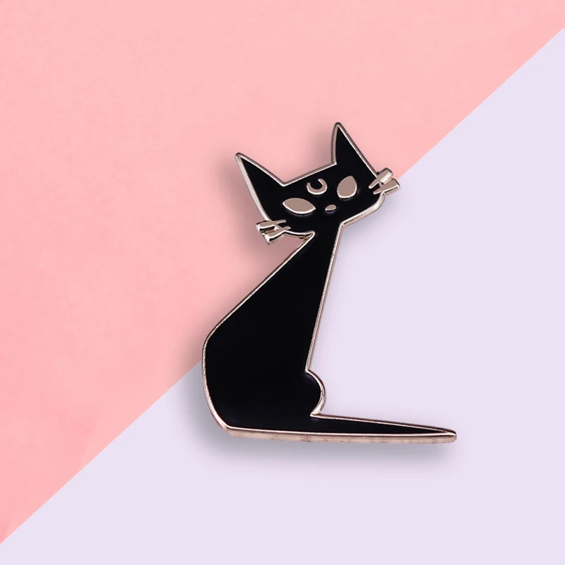 

Creative Cartoon Black Cat Brooch Gifts Fun Anime Badges Delicate and Cute Enamel Pins Clothing Accessories Fashion Jewelry