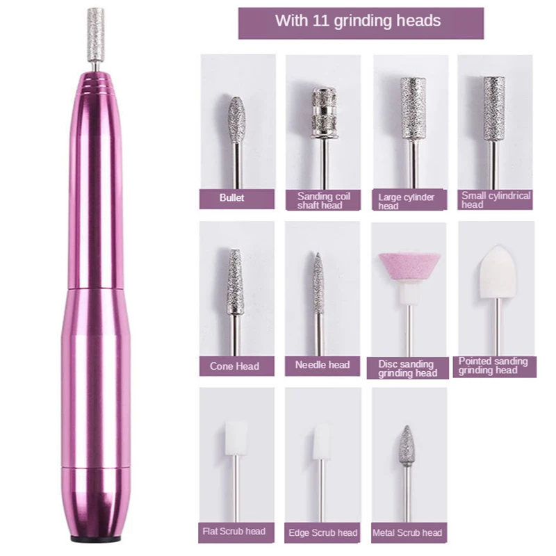 

Nail Drill Machine Kit Electric Files Manicure Pedicure Sander Polisher Changeable Filing Bits Christmas For Women Girls